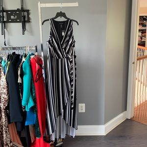 Stripped black and white dress